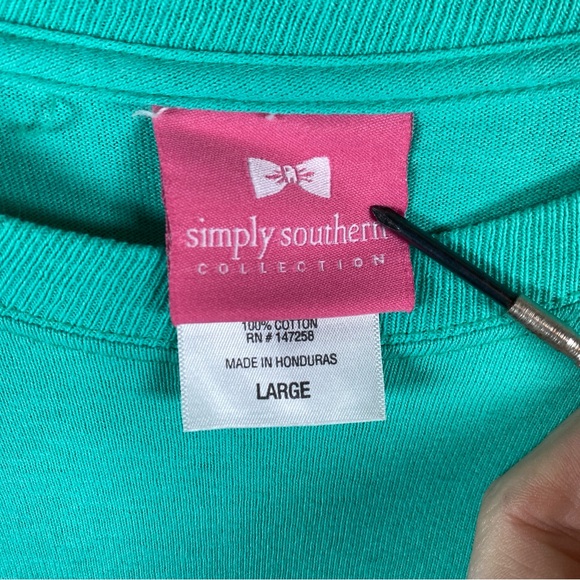 Simply Southern “Don’t Stress Meowt” Kitty Long Sleeve Tee Unisex Size L - Picture 2 of 7